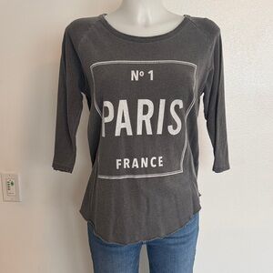 Women's Gray Paris Graphic Top